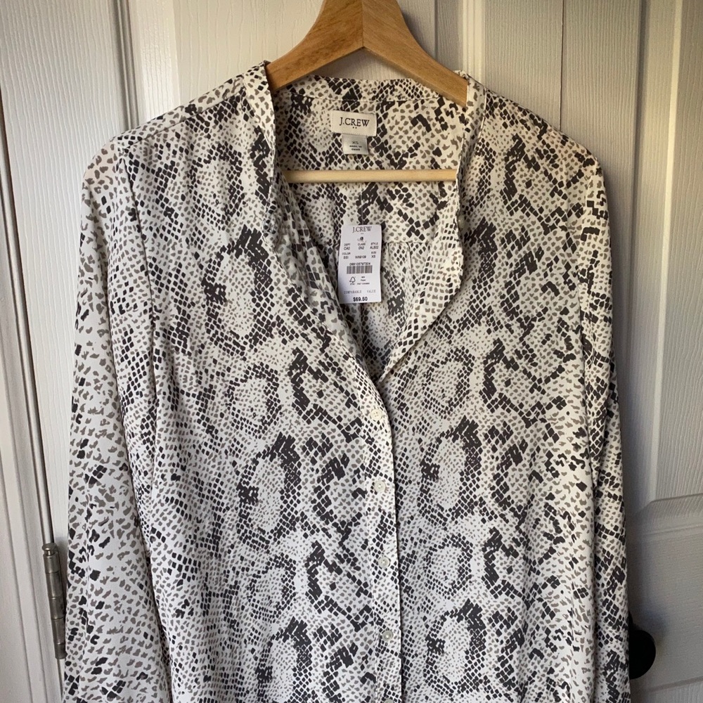 J Crew blouse, snakeskin print